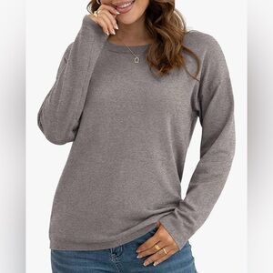 Soft Classic Beige Crew Neck Sweater